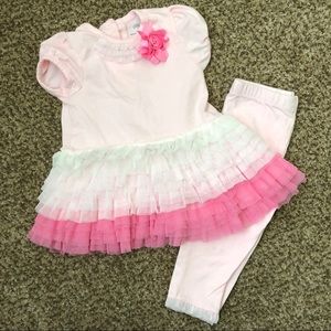 Little Me Pink Ruffle Outfit, Size 12 Months
